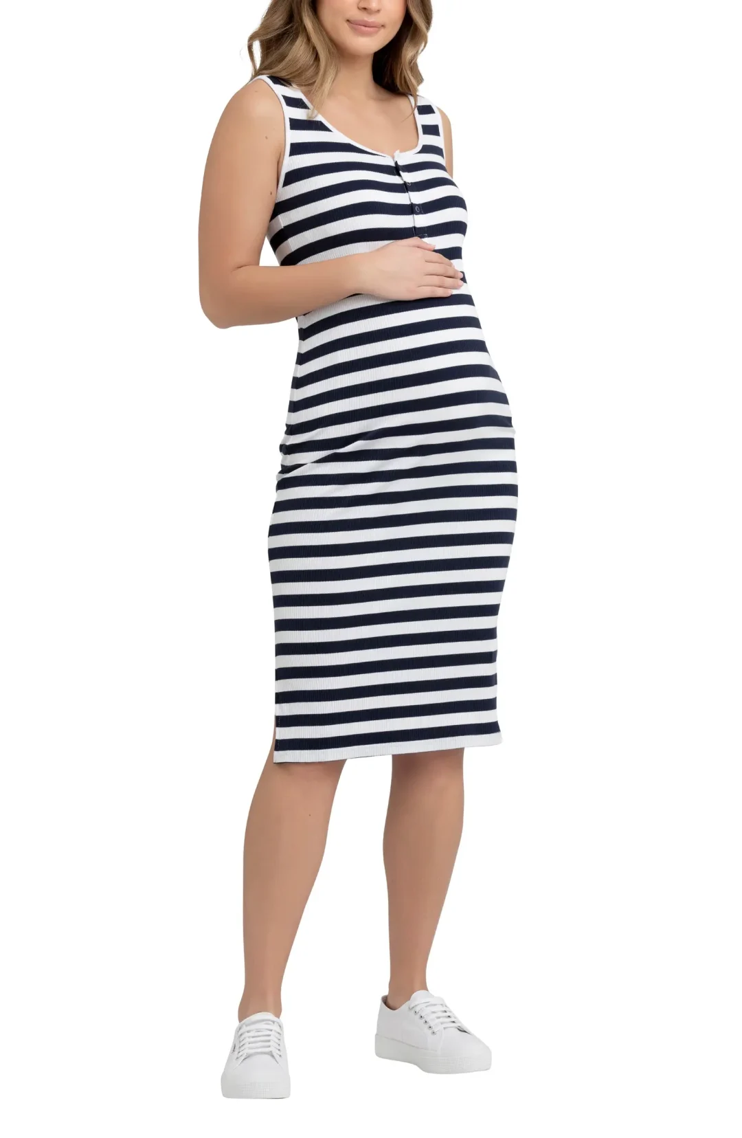 Stripe maternity dress