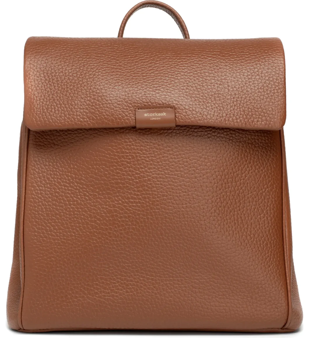 Brown leather diaper bag