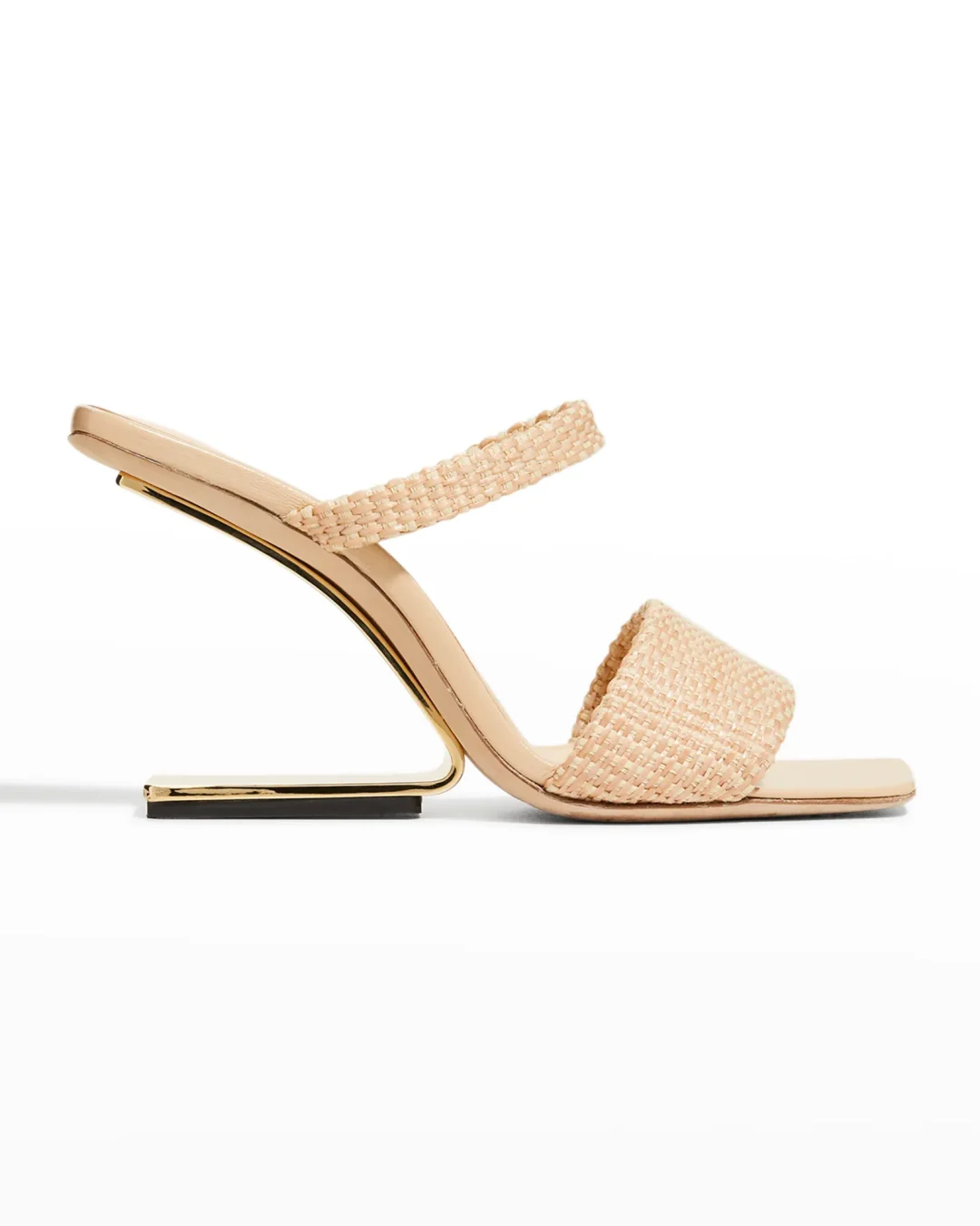 Beige Cult Gaia geometric slide sandal