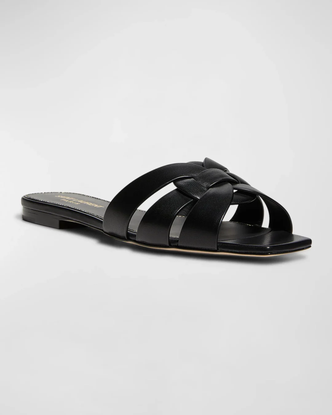 Black YSL sandals