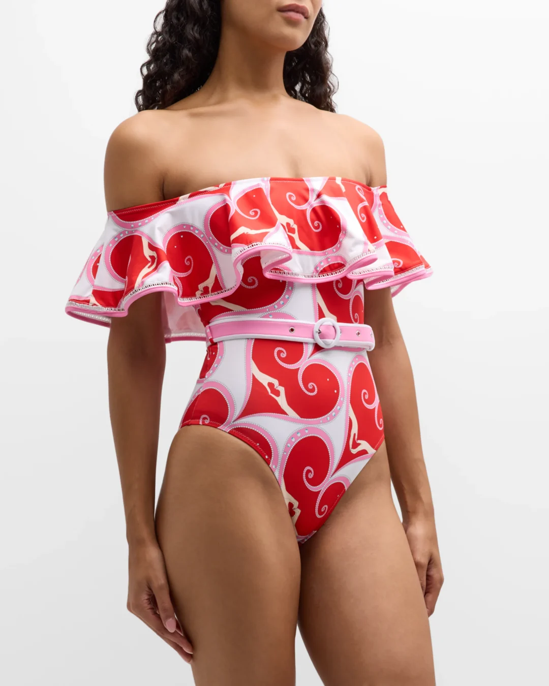 Paolita Heartbreaker Bianca Belted One-Piece Swimsuit