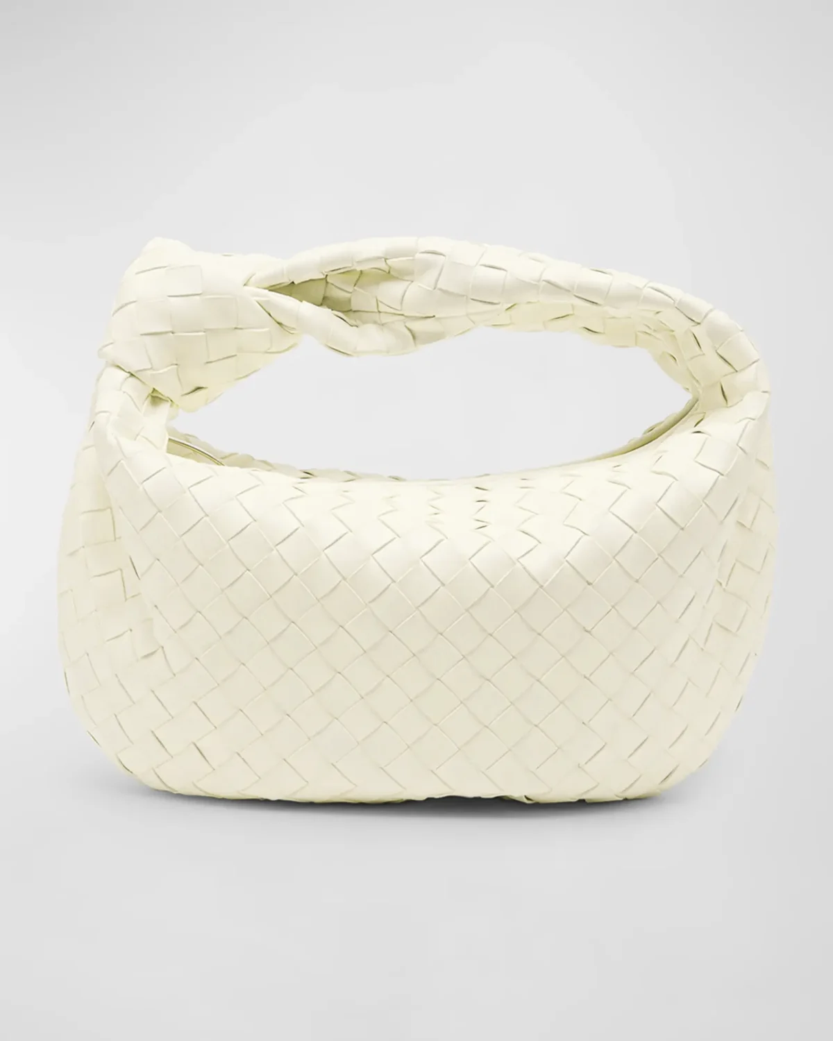 Cream mini Jodie leather hobo bag