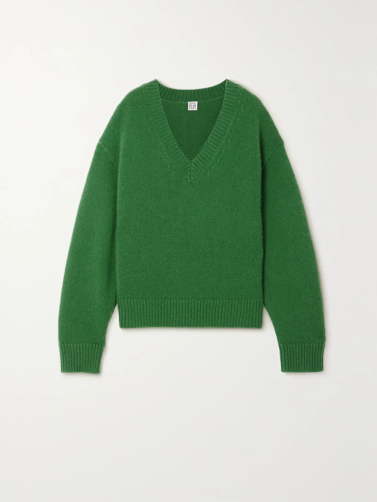 Toteme Green v-neck sweater